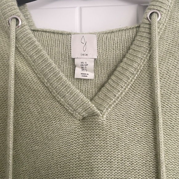 Joie Oversized Hoodie Sweater w/ Drawstring Pistachio Green Size Small Ptp 22" - Picture 3 of 6